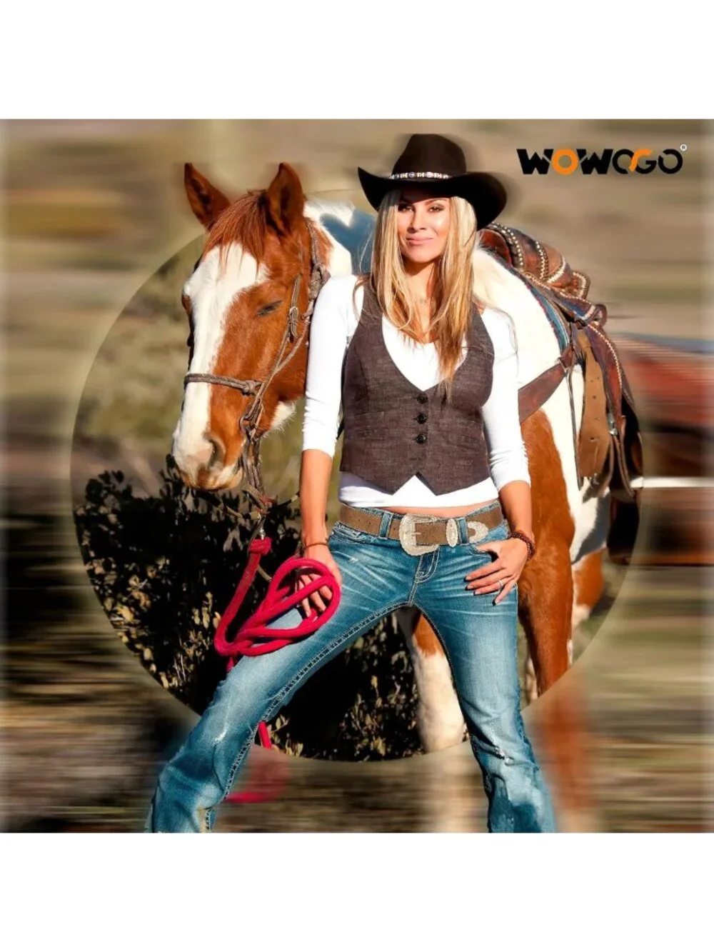Floral Print Western Leather Belt for Women | Vintage Cowgirl Style for Jeans
